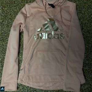Adidas Blush Hoodie with Metallic Logo